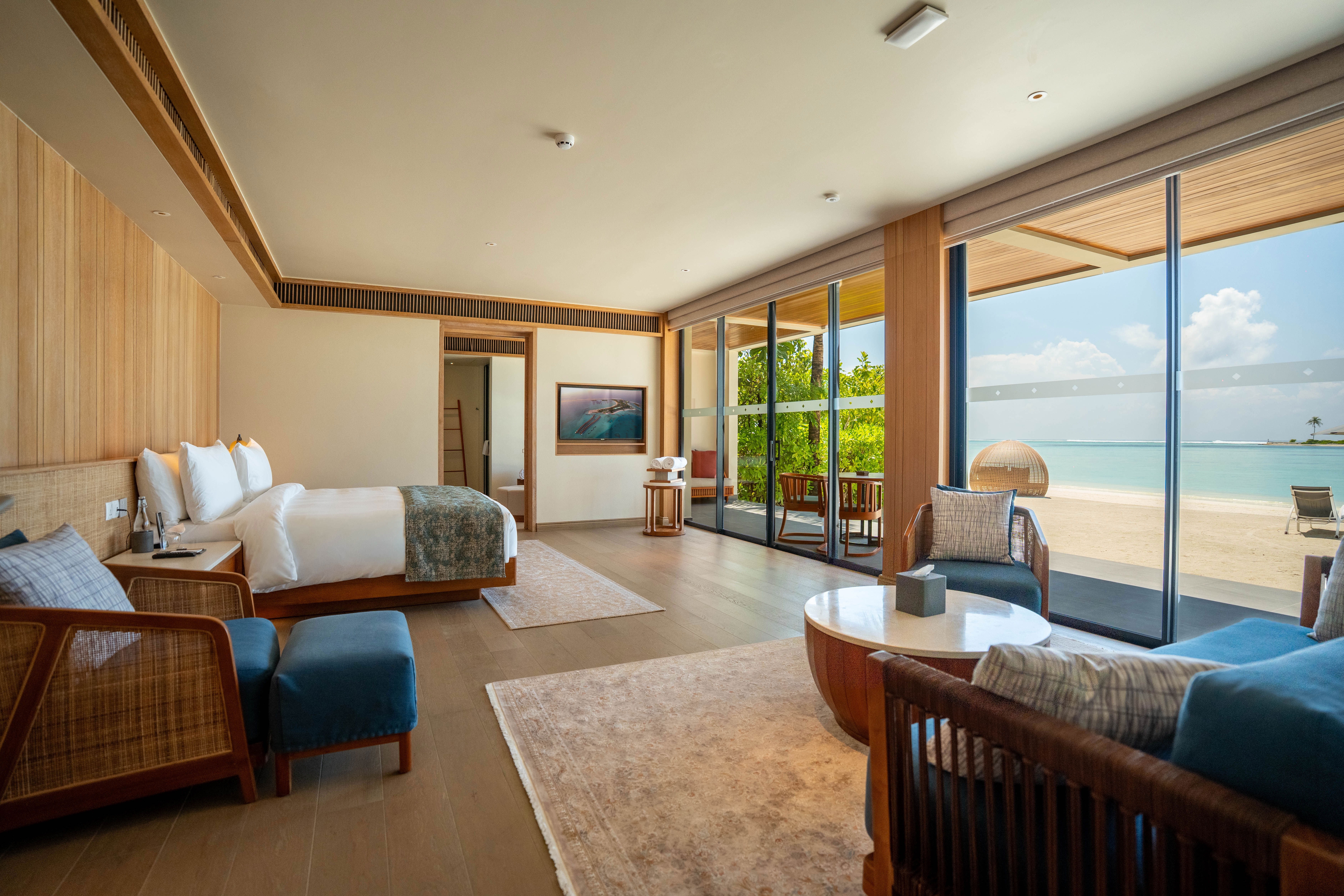 Two Bedroom Beach Villa with Private Pool Bedroom - Kuda Villingili